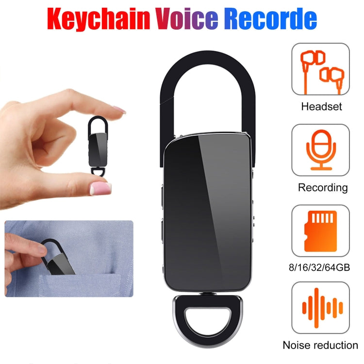 S20 16GB Keychain HD Noise Reduction Portable Recording Pen, 16GB