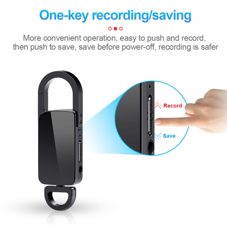 S20 16GB Keychain HD Noise Reduction Portable Recording Pen, 16GB
