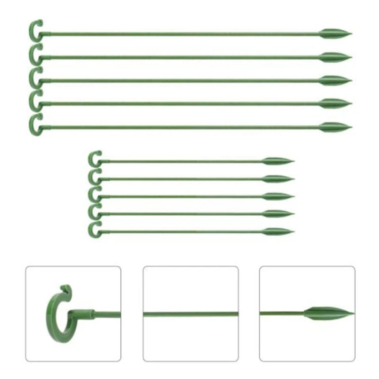 10pcs Plant Potted Flower Shape Support Rod Fixed Anti-lodging Leaf Guard Frame, 17cm, 27cm, 37cm, 48cm, 58cm