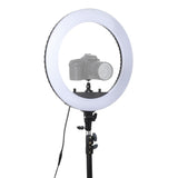 18 inch 55W Two-speed Dimmable Anchor Photography Self-timer LED Ring Fill-in Light with Tripod, 18 Inch 18 Inch