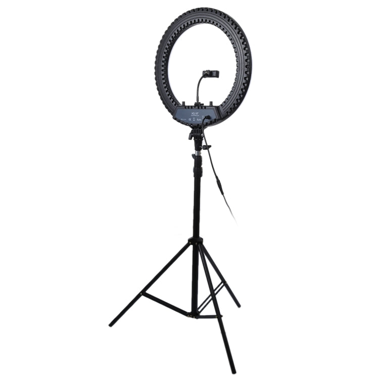 18 inch 55W Two-speed Dimmable Anchor Photography Self-timer LED Ring Fill-in Light with Tripod, 18 Inch