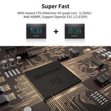 R69 1080P HD Smart TV BOX Android 4.4 Media Player with Remote Control, Quad Core Allwinner H3, RAM: 1GB, ROM: 8GB, 2.4G WiFi, LAN, EU Plug, 1GB+8GB