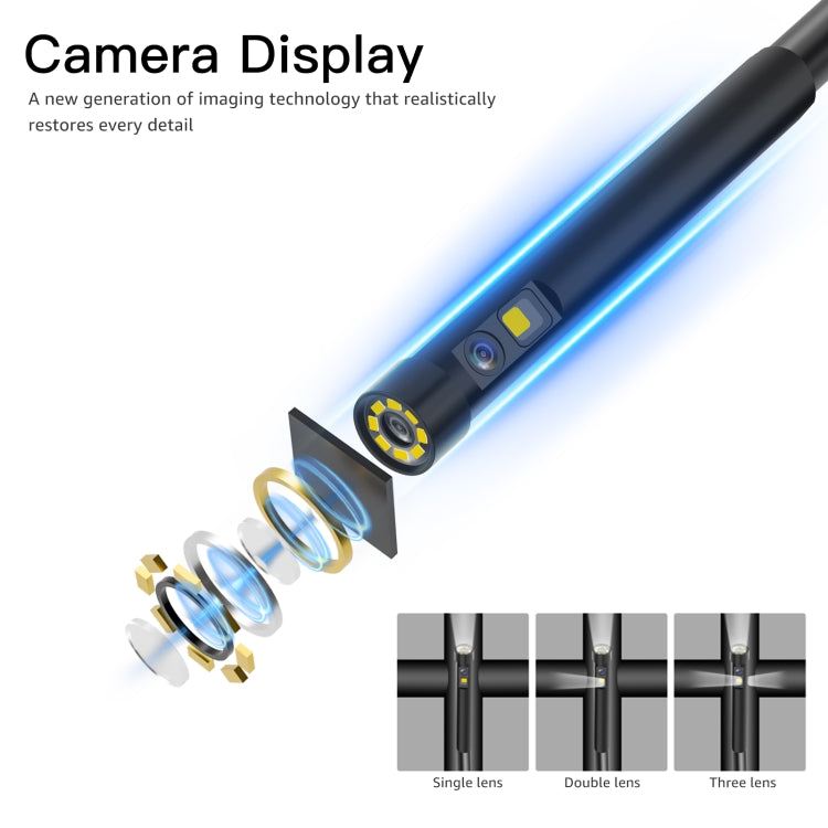 T29 5 inch IPS Screen 3.9mm Single Lens IP67 Waterproof Industrial Endoscope With Bracket, 1m, 2m, 3.5m, 5m
