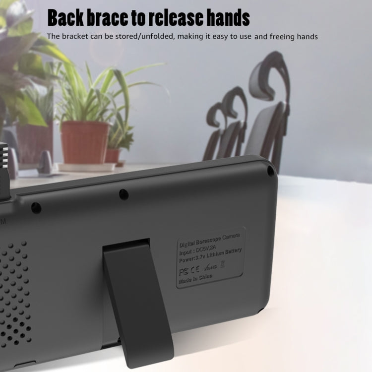 T29 5 inch IPS Screen 3.9mm Single Lens IP67 Waterproof Industrial Endoscope With Bracket, 1m, 2m, 3.5m, 5m