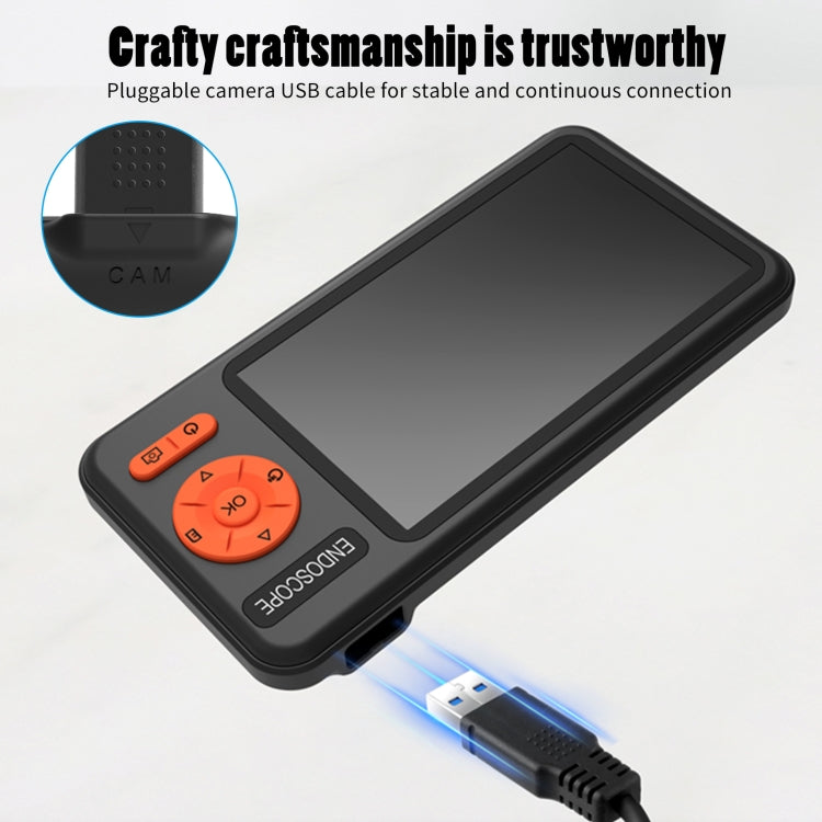 T29 5 inch IPS Screen 3.9mm Single Lens IP67 Waterproof Industrial Endoscope With Bracket, 1m, 2m, 3.5m, 5m