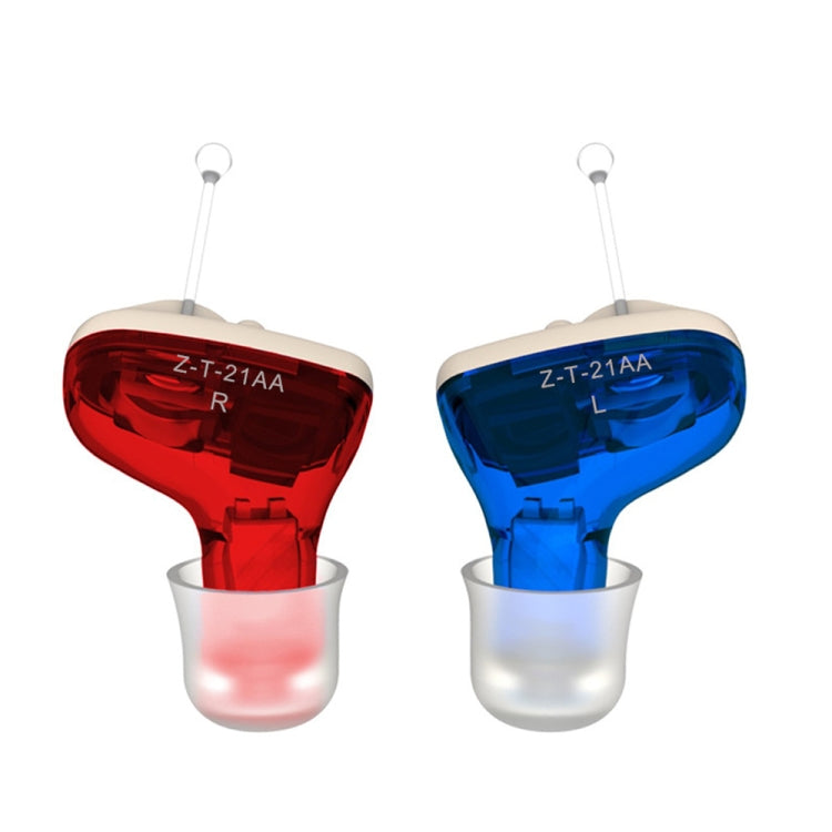 1pair Invisible In-Ear Hearing Aid Sound Amplifier For The Elderly And Hearing Impaired, 1pair Black, 1pair Skin, 1pair Red and Blue 1pair Red and Blue Red and Blue