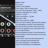 2 In 8 Out RCA Audio Frequency Signal Select Switch Distributor, 2 In 8 Out
