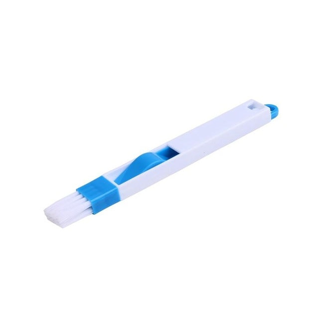 2 PCS Mini Cleaning Brush with Detachable Dustpan for Window Groove Keyboard Corner Crannies, 2 PCS Blue