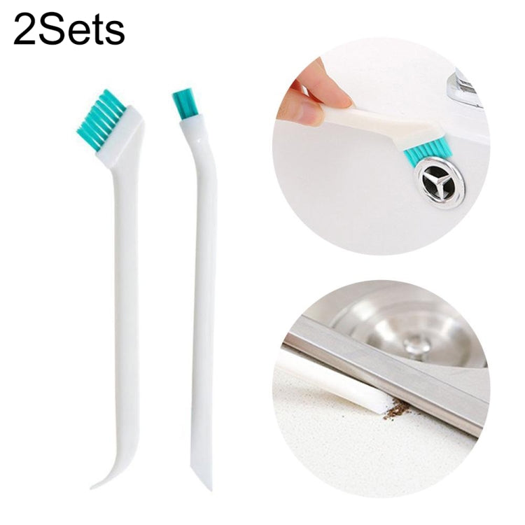 2 Sets 2 in 1 Double Head Door Window Gap Cleaning Brush Cup Brush with Tail Scraper, 2 Sets 2 in 1 2 Sets 2 in 1