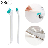 2 Sets 2 in 1 Double Head Door Window Gap Cleaning Brush Cup Brush with Tail Scraper, 2 Sets 2 in 1 2 Sets 2 in 1