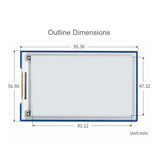 Waveshare 3.7 inch 480x280 Pixel E-Paper E-Ink Display Module for Raspberry Pi Pico, 4 Grayscale, SPI Interface, 20123