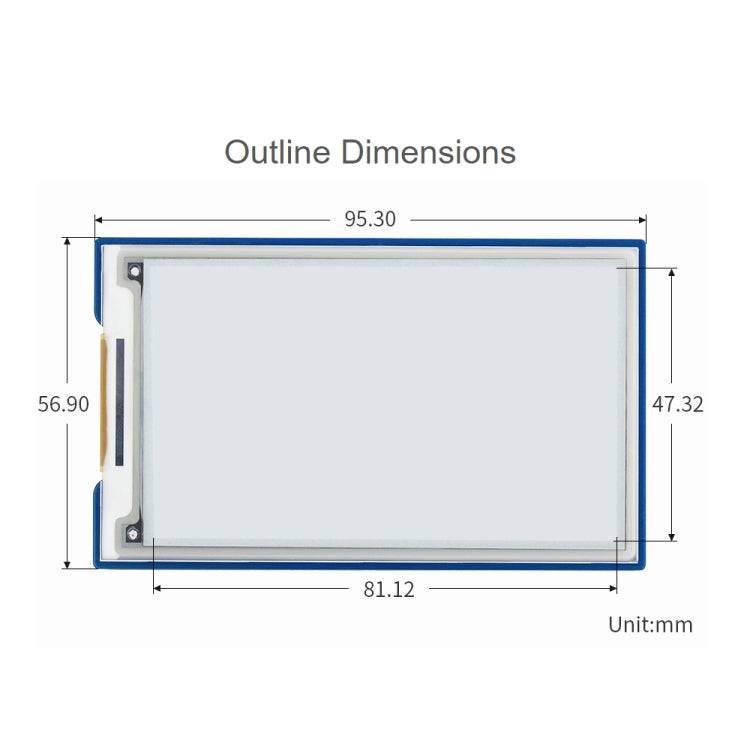 Waveshare 3.7 inch 480x280 Pixel E-Paper E-Ink Display Module for Raspberry Pi Pico, 4 Grayscale, SPI Interface, 20123