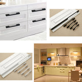 2049-160 Drawer Cabinet Door Aluminum Alloy Handle Straight Door Handle, 2049-160 (Black), 2049-160 (White)
