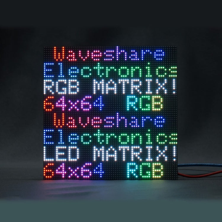 Waveshare RGB Full-Color LED Matrix Panel, 3mm Pitch, 64 x 64 Pixels, Adjustable Brightness, 22100 22100