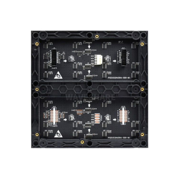 Waveshare RGB Full-Color LED Matrix Panel, 3mm Pitch, 64 x 64 Pixels, Adjustable Brightness, 22100