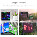 Waveshare RGB Full-Color LED Matrix Panel, 3mm Pitch, 64 x 64 Pixels, Adjustable Brightness, 22100