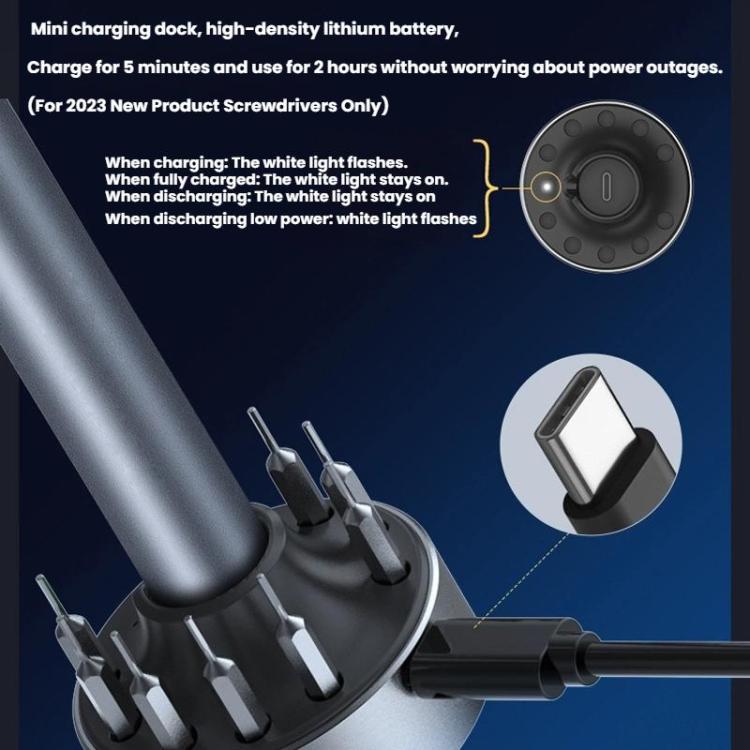 Electric Screwdriver Set With USB Multi-function Mini Charging Station, 29 in 1