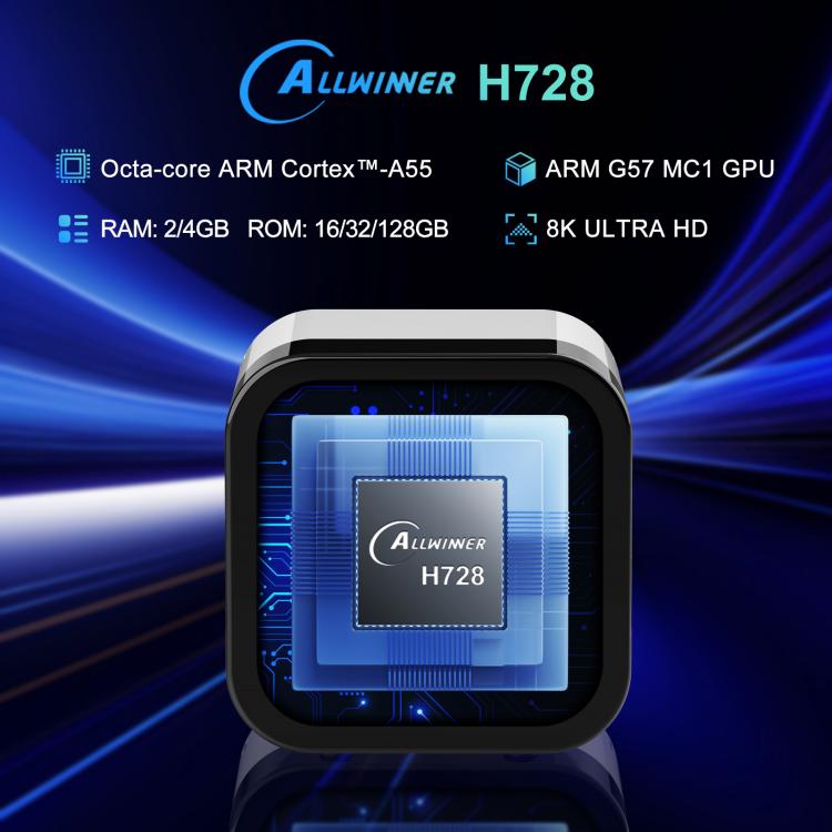 H96Max 8K UHD Android 14 Smart TV Box with Remote Control, Allwinner H728 Octa-Core, 2GB+16GB, 4GB+32GB, 4GB+128GB
