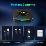 HK1 K8MINI 4K UHD Android 14 Smart TV Box with Remote Control, RK3518 Quad-Core, 2GB+16GB, 2GB+32GB