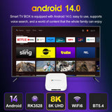 H96 Max M1 Plus Android 14.0 Smart TV Box, RK3528 Quad-core ARM Cortex-A53, 2GB+16GB, 4GB+32GB, 4GB+128GB