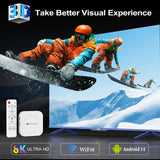 H96 Max M1 Plus Android 14.0 Smart TV Box, RK3528 Quad-core ARM Cortex-A53, 2GB+16GB, 4GB+32GB, 4GB+128GB