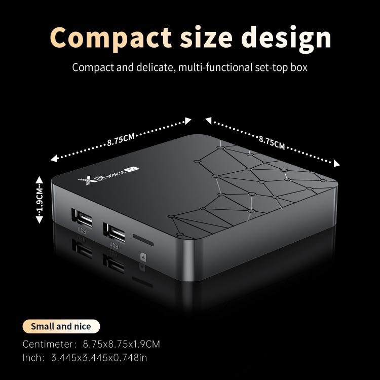 X88 mini 14 TV Android 14 Smart HD TV Box, RK3518 Quad-Core 64bit Cortex-A53, 2GB+16GB