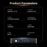 X88 mini 14 TV Android 14 Smart HD TV Box, RK3518 Quad-Core 64bit Cortex-A53, 2GB+16GB