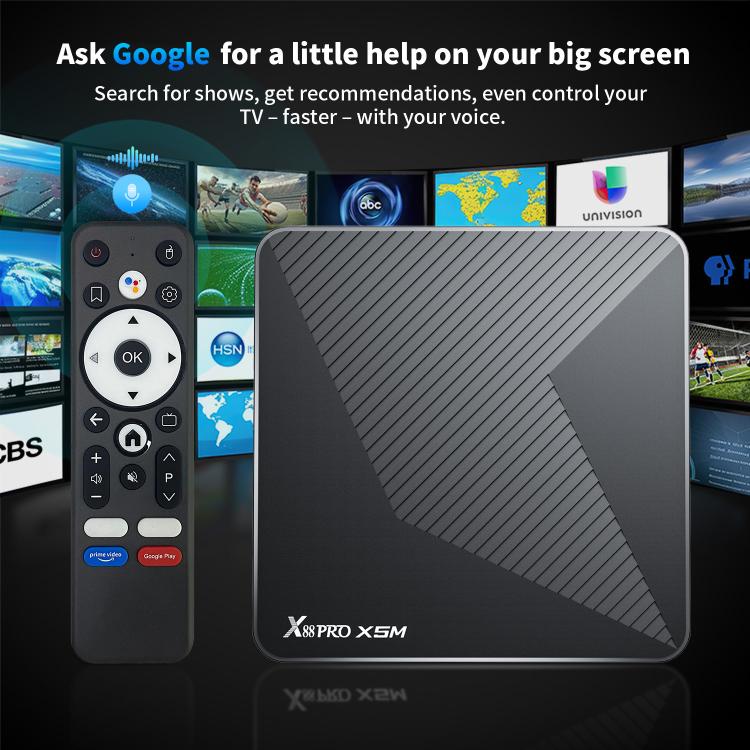 X88 Pro X5M Android 14.0 Smart TV Box, S905X5M 2.0GHz 64-bit Quad-core Cortex-A55, 2GB+16GB, 4GB+32GB, 4GB+64GB