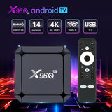 X96Q Android 14 Smart TV Box, RK3518 Quad-Core Cortex-A53, 2GB+16GB