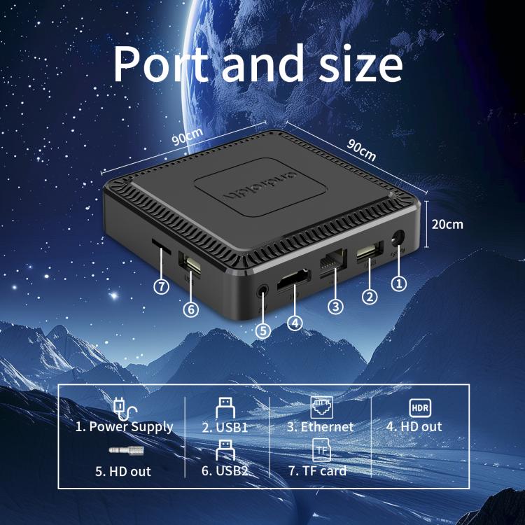 Q7 4K UHD Android 10 Smart TV Box with Remote Control, Allwinner H313 Quad-Core, 2GB+8GB, 2GB+16GB