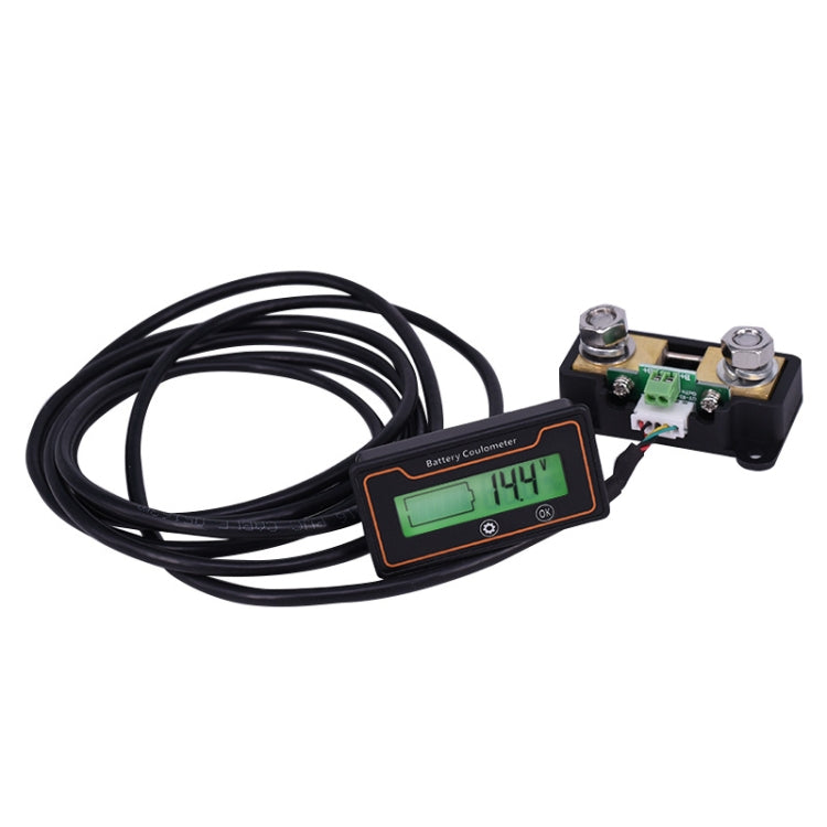 2m 50A 12V 48V Digital Display DC Current Voltmeter Lead-Acid Lithium Battery Charge Meter, 2m 50A