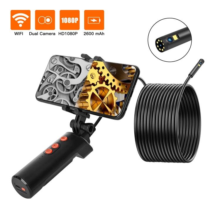 F280 8mm 1080P IP68 Waterproof Dual Camera WiFi Digital Endoscope, 2m Hard Cable, 5m Hard Cable, 10m Hard Cable