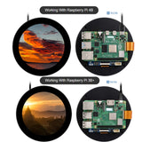 Waveshare 3.4 inch DSI Round Touch Display, 800 × 800, IPS, 10-Point Touch, 3.4 inch DSI