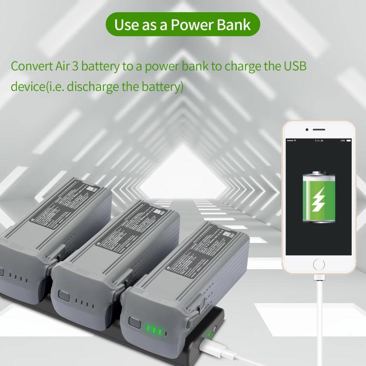 For DJI Air 3/Air 3S Battery Charger YX 3-way Charging Butler Drone Accessories, 3-way