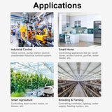 Waveshare Modbus RTU Protocol Rail-Mounted Case 8-Way RS485 30A High-Current Relay Module, 30459