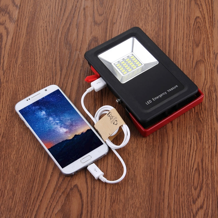 24 LEDs SMD5730 2400LM 6000-6500K Red and Blue Light Flashing Warning Lights Portable with Holder, 30W/2400LM 6000-6500K