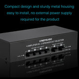 4 Input 2 Output Power Amplifier And Speaker Switcher Speaker Switch Splitter Comparator 300W Per Channel Without Loss Of Sound Quality, 4 In 2 Out