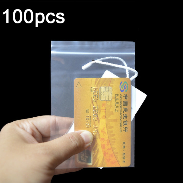 100pcs Perforated Ziplock Bag Thickened Transparent Packaging Bag Plastic Sealed Bag, 4 x 6cm, 5 x 7cm, 6 x 9cm, 7 x 10cm, 8 x 12cm, 10 x 15cm 8 x 12cm Lower Hole