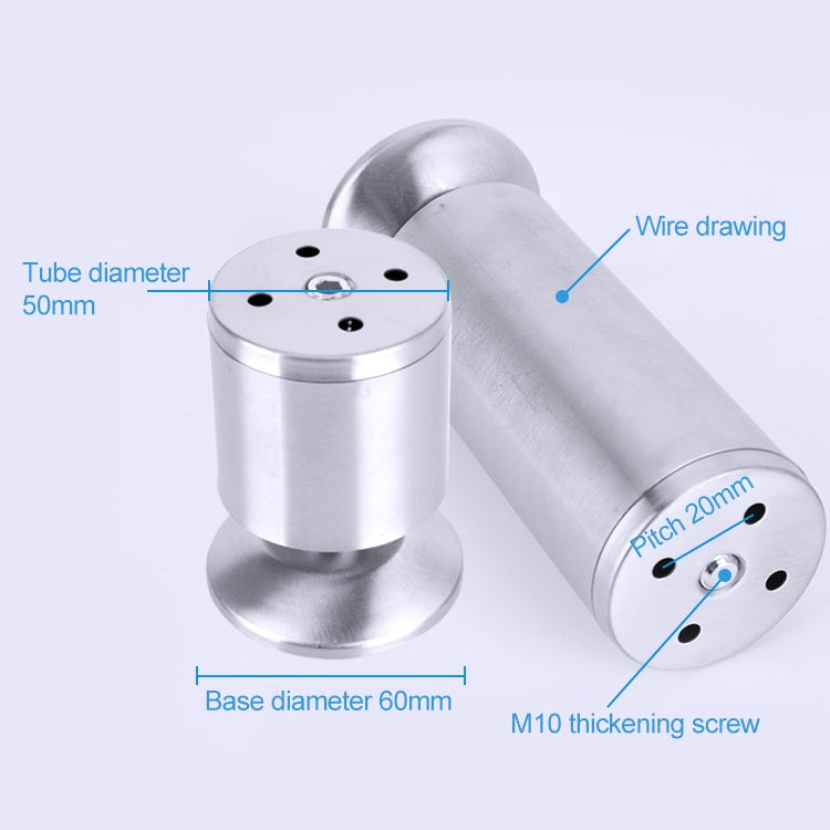 Stainless Steel Wire Drawing Thickened Column Sofa Furniture Cabinet Foot, Height: 400mm, 400mm