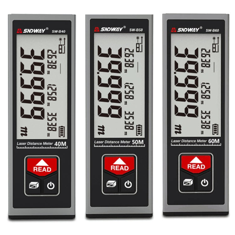 SNDWAY Laser Rangefinder Infrared Measuring Ruler, Style:, 40m Precision Version, 40m Bluetooth Version, 60m Bluetooth Version