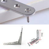 10pcs Stainless Steel 90 Degree Angle Bracket,Corner Brace Joint Bracket Fastener Furniture Cabinet Screens Wall (40mm), 40mm (10pcs)