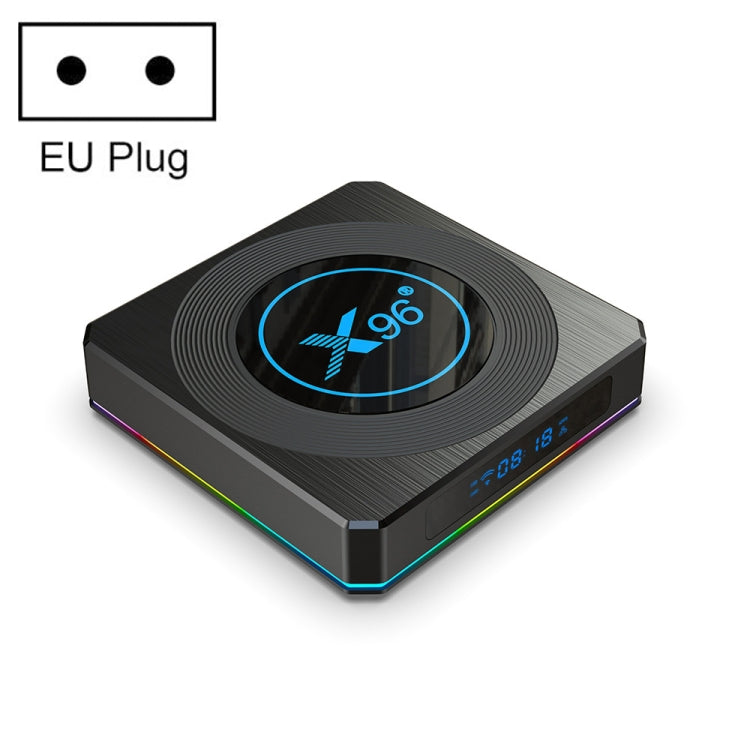 X96 X4 8K Smart TV BOX Android 11.0 Media Player with Remote Control, Amlogic S905X4 Quad Core ARM Cortex A55, RAM: 4GB, ROM: 32GB, Support 100M, Dual Band WiFi, Bluetooth, EU Plug, 4GB+32GB 4GB+32GB EAT0274EU