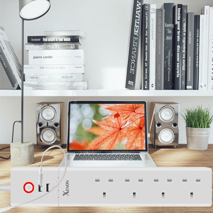 2 x USB Ports + 4 x UK Plug Jack WiFi Remote Control Smart Power Socket Works with Alexa & Google Home, Cable Length: 1.8m, AC 90-265V, UK Plug, 4xUSB + 3xUK Plug(UK Plug)