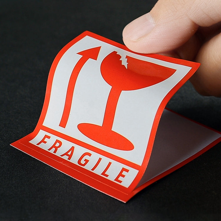 1000 PCS Self-adhesive English Warning Sticker Fragile Label, Size: 5.5x5.5cm, 5.5 x 5.5cm
