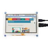 WAVESHARE 5 Inch HDMI LCD (G) 800x480 Touch Screen for Raspberry Pi Supports Various Systems, 5 Inch HDMI LCD (G)