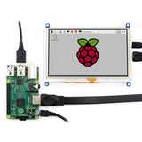 WAVESHARE 5 Inch HDMI LCD (G) 800x480 Touch Screen for Raspberry Pi Supports Various Systems, 5 Inch HDMI LCD (G)