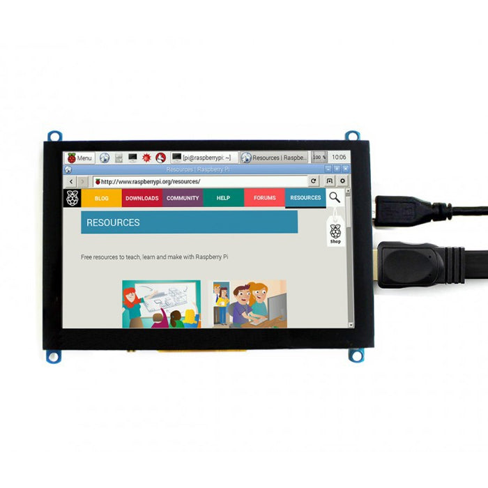 WAVESHARE 5 Inch HDMI LCD (H) 800x480 Touch Screen for Raspberry Pi Supports Various Systems, 5 Inch HDMI LCD (H)