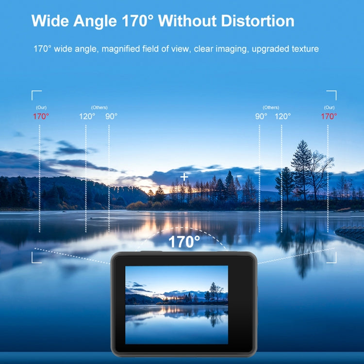 5K/30FPS WIFI HD Anti-Shake Remote Touch Dual-Screen IP68 Waterproof Sports Camera, 5K, 5K Camera + 64G Card, 5K Camera+128G Card