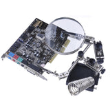 90mm Diameter 5X Multifunction Spring Iron Stand with Magnifying Glass, 5X