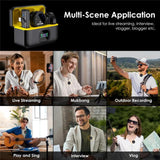 WAVLINK 608C Magnetic Lavalier Wireless Dual Microphone with 8 Pin RX Receiver, 608C